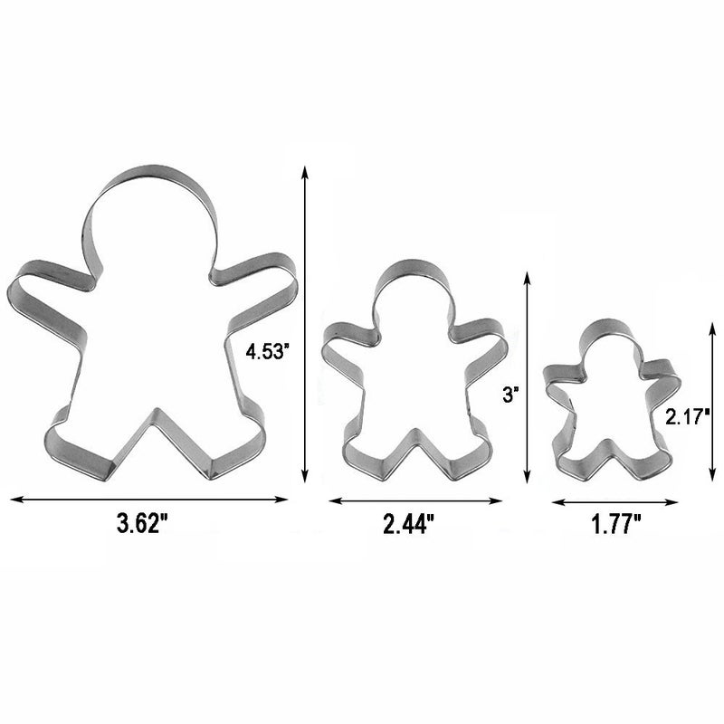 SOSOHOME Funny Gingerbread Man Cookie Cutters, Boy and Girl Cookie Cutter Set Molds, 6 Piece - Image 2